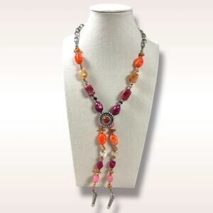 Free People Beachriders Bolo Necklace in Bright  NWT Western Bohemian Statement